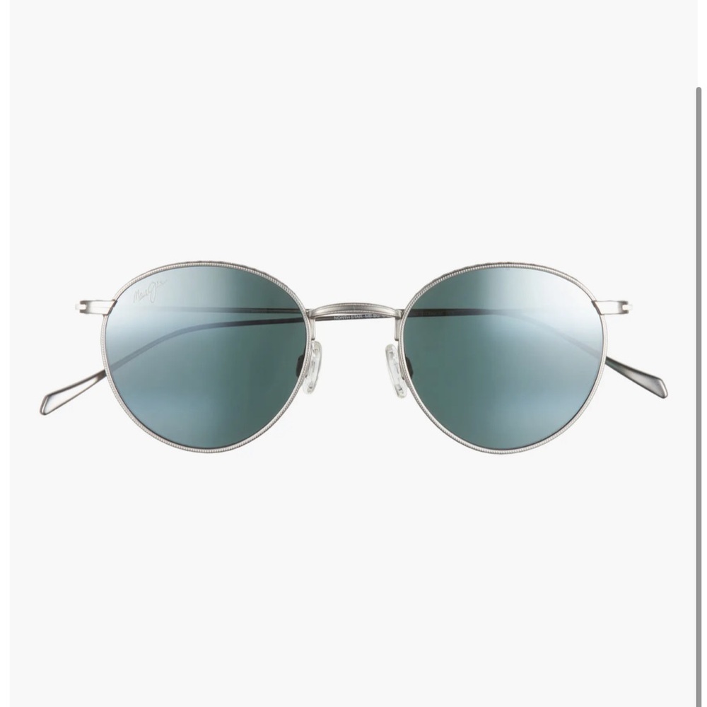 Maui Jim Core Silver Round Sunglasses with Gray Lenses - NWT